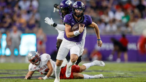 Nowell's TD on blocked punt sparks TCU to 41-6 romp over Nicholls