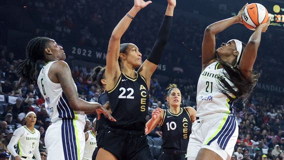 Wilson’s 30 points, 11 rebounds leads Aces to 91-84 win over Wings in Game 2 of WNBA semis