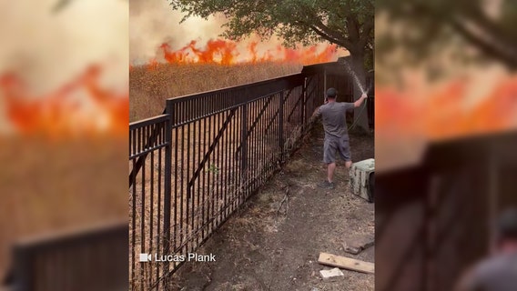 The Flower Mound catches fire