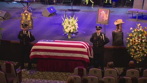 Funeral held for Arlington motorcycle officer killed in hit-and-run crash