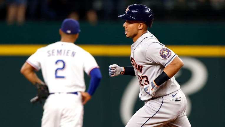 Astros slug their way to the top of the AL West with 16 homers in 3 games  to sweep Rangers