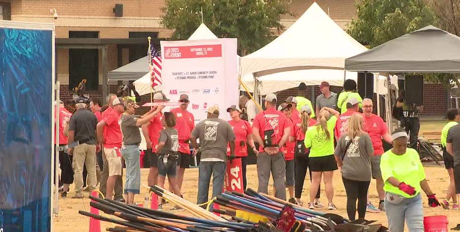 Volunteers work to expand community garden that feeds veterans