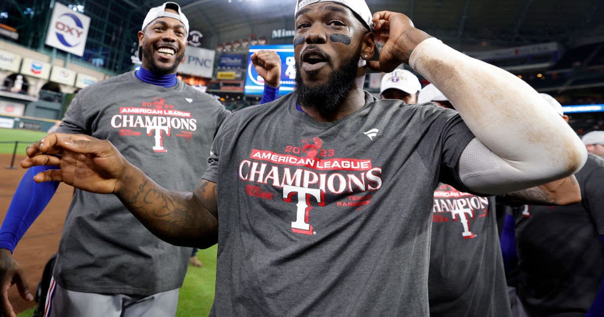Texas Rangers Al Riley Texas Rangers AL Champions merch on sale now | FOX 4 Dallas-Fort Worth