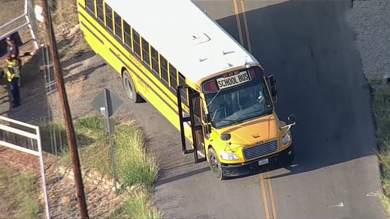Weatherford ISD school bus crashes into ditch, 3 students taken to hospital