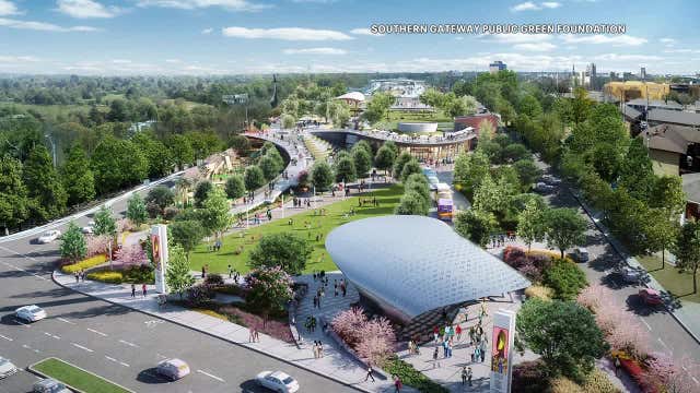 Work begins on new deck park over I-35 near Dallas Zoo