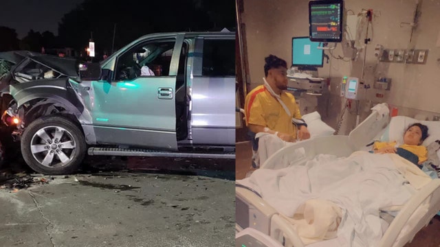 Dallas police search for driver who T-boned couple's car, left truck behind