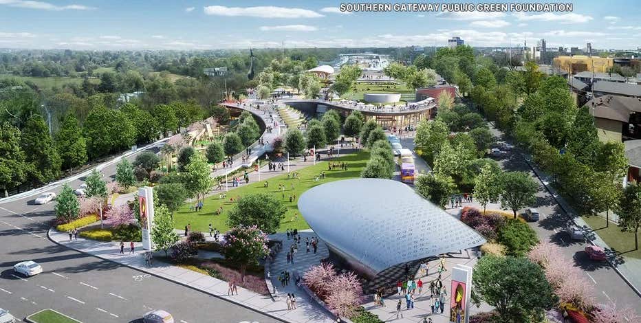 Work begins on new deck park over I-35 near Dallas Zoo