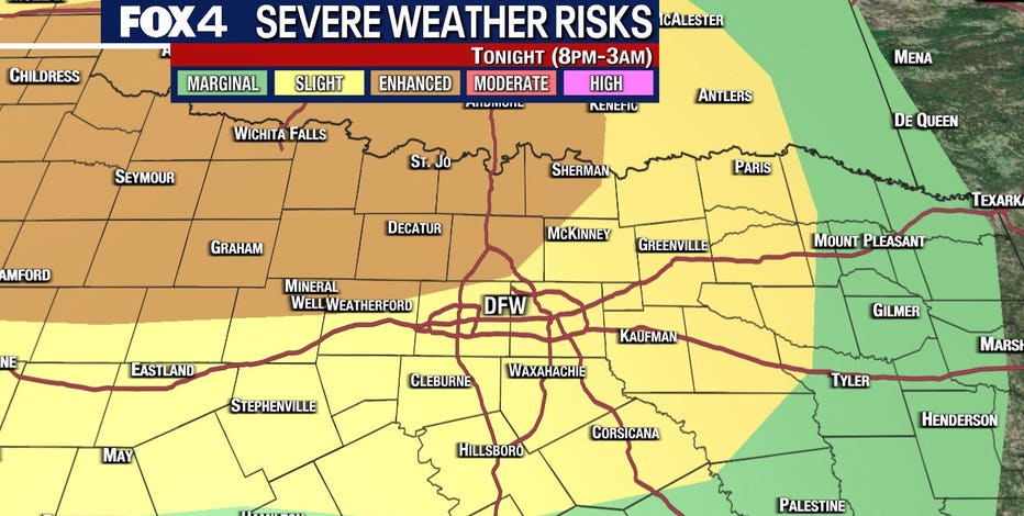 Dallas weather: Rain, potentially strong to severe storms on Wednesday