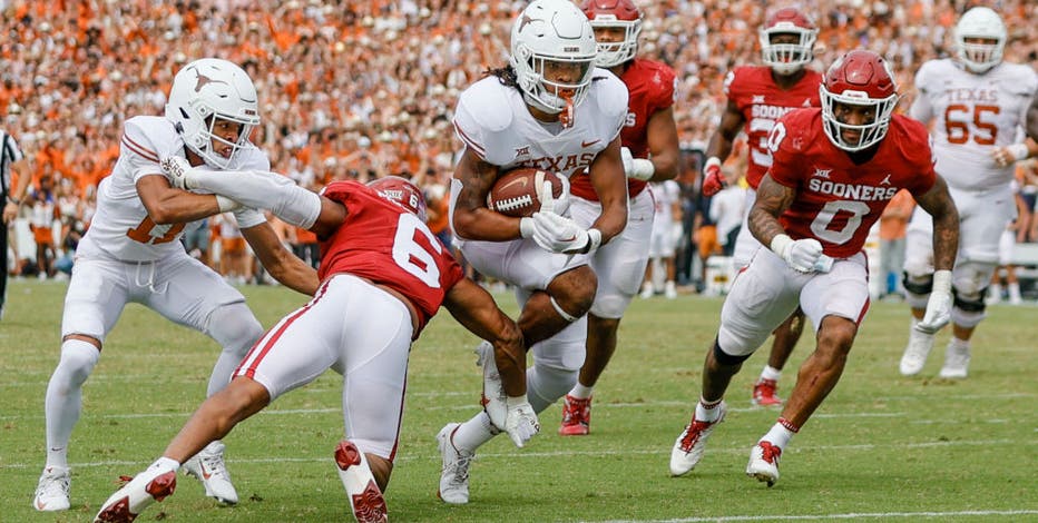 Healthy Gabriel leads No. 12 Oklahoma against No. 3 Texas in clash of unbeaten Big 12 border rivals