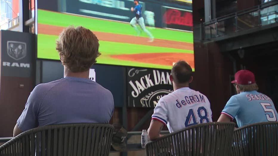 Rangers Fans ‘work Remotely’ At Texas Live Watch Party | FOX 4 Dallas ...