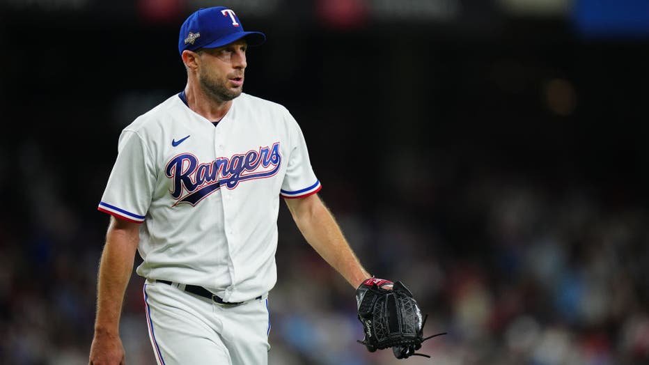 Scherzer roughed up by Astros in return from injury, leaving with Rangers  down 5 in loss