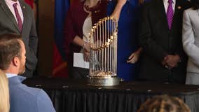 World Series trophy comes to Dallas, heads to Fort Worth Thursday