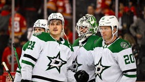 Robertson, Dadonov and Marchment score in 2nd period and Stars hold on to beat Flames 4-3