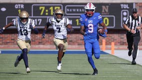 SMU earns date in AAC title game but starting QB Stone injured in 59-14 rout of Navy