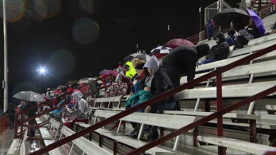Fans brave the cooler temperatures, rain to take in high school football playoff games