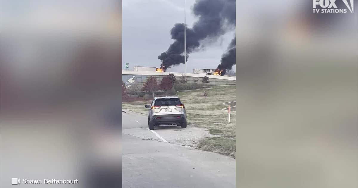 18-wheeler catches fire on I-35E in Lewisville | FOX 4 Dallas-Fort Worth