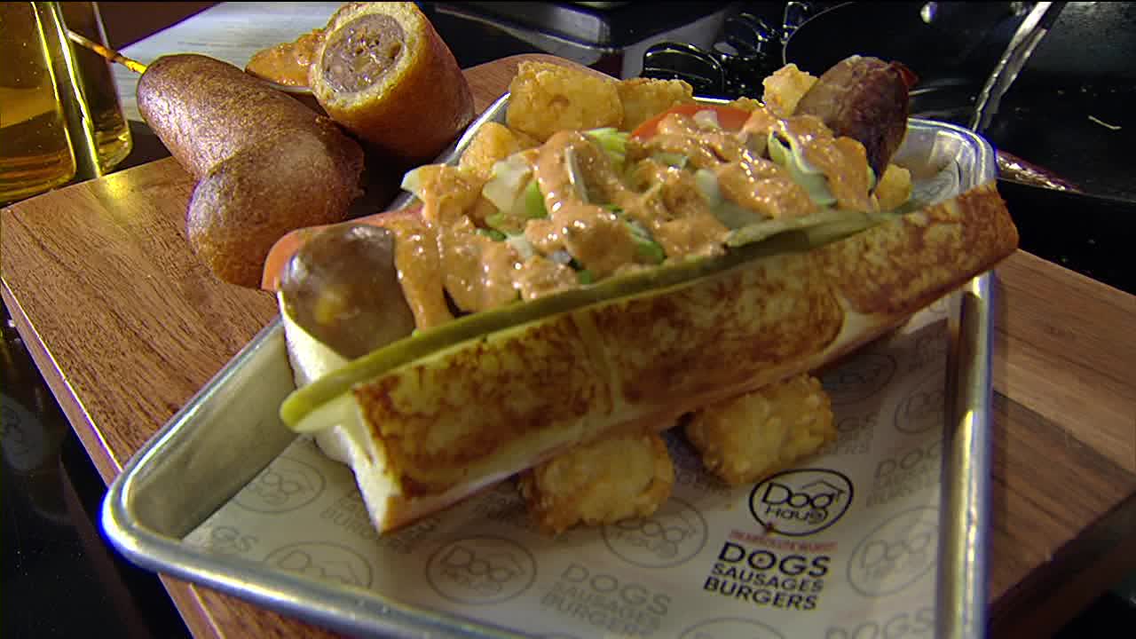 Bacon cheeseburger sausage from Dog Haus FOX 4 DallasFort Worth