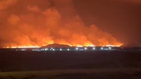 Iceland volcano erupts near Grindavik after swarm of earthquakes rattle region