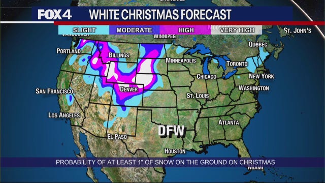 Dallas weather: Christmas Eve rain chances