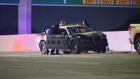 Dallas PD vehicle involved in overnight crash