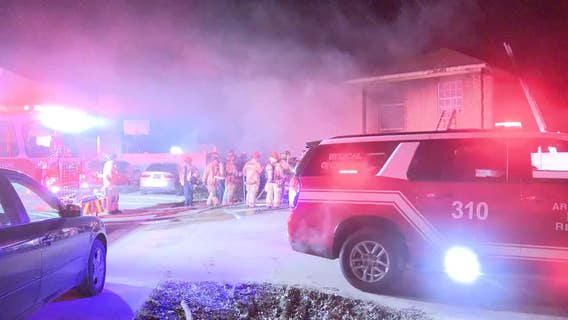 Firefighters put out flames at Arlington home during overnight freezing temperatures