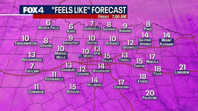 Dallas weather: Cold front arrives overnight sending temps back below freezing