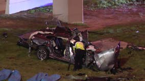 Irving police chase ends in Downtown Dallas crash; 4 dead, deputy injured