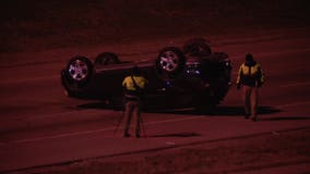 Driver thrown out of vehicle after flipping SUV in Dallas crash