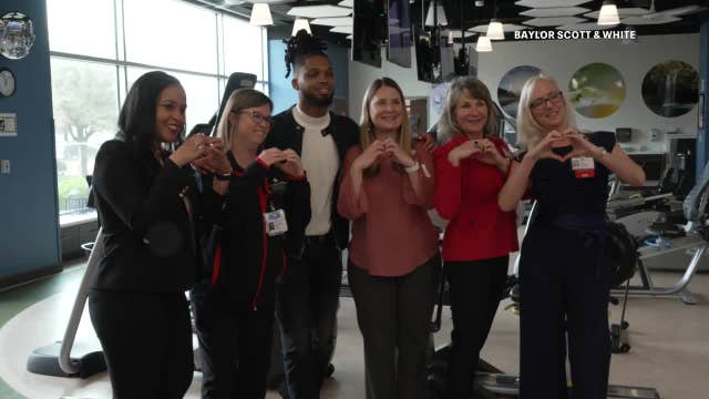 Damar Hamlin visits patients at Plano heart hospital