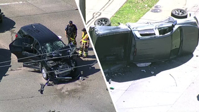 Vehicle stolen in Dallas involved in crash in Mesquite; 2 taken into custody, police say