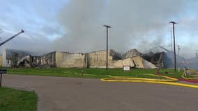 Ennis warehouse fire burns near Interstate 45
