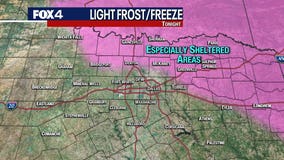 Dallas weather: Chance of frost for parts of North Texas