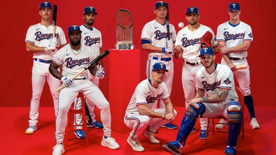 Texas Rangers unveil gold-trimmed championship uniforms