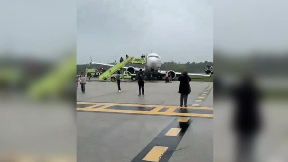 United plane goes off the runway in Houston, passengers evacuated