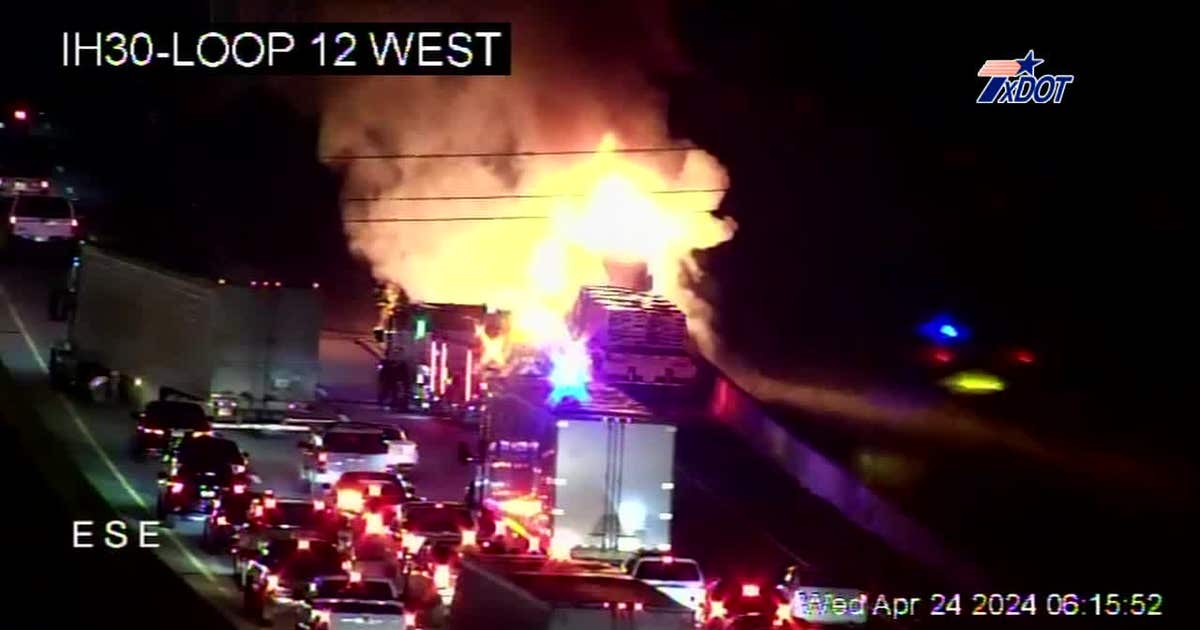18-wheeler catches fire on I-30 in Dallas | FOX 4 Dallas-Fort Worth