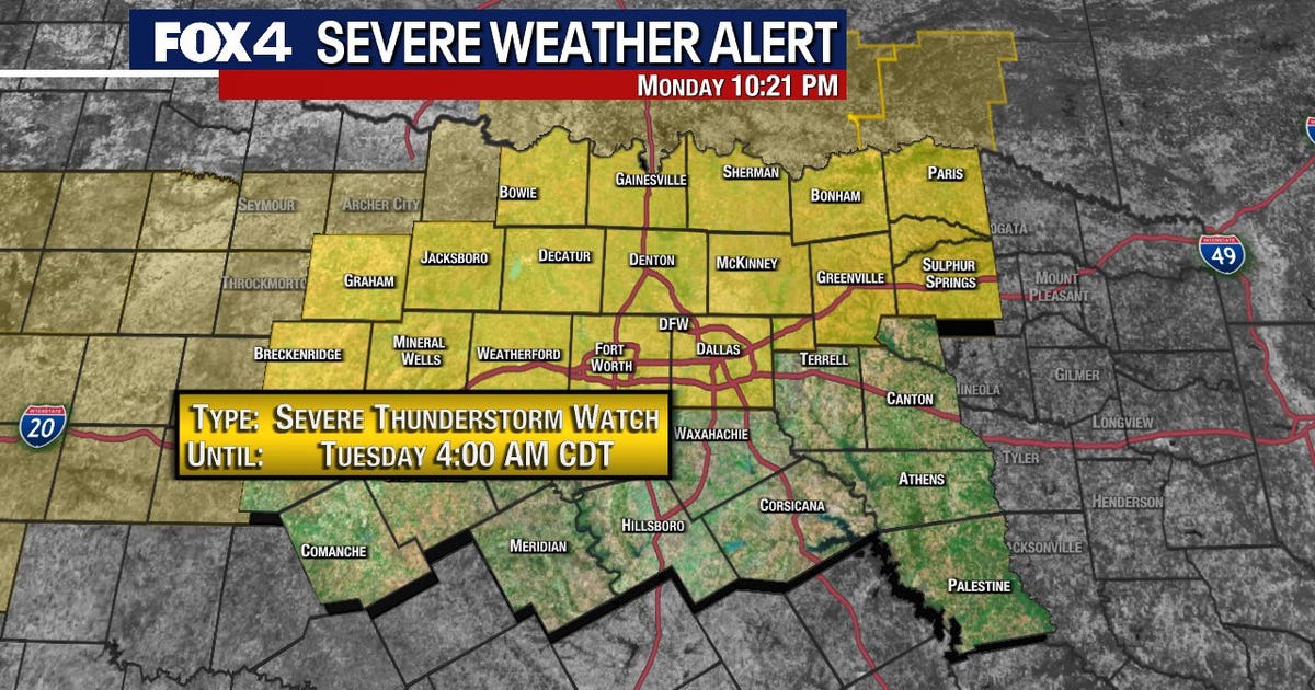 Dallas weather: Severe Thunderstorm Watch issued for parts of North ...