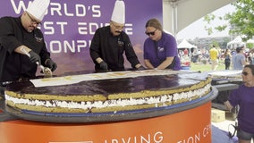 World's largest edible Moon Pie served up in Irving during total solar eclipse