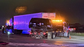 Wilmer police cruiser hit by suspected drunken driver, 18-wheeler