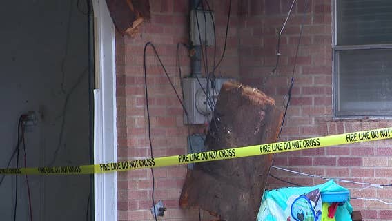 Arlington home catches fire after being struck by lightning