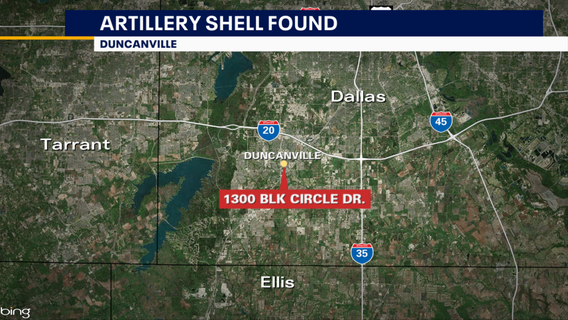 Duncanville man finds live artillery shell buried in his backyard