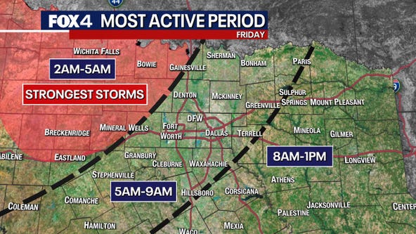 Dallas weather: Risk of severe weather Friday, Saturday