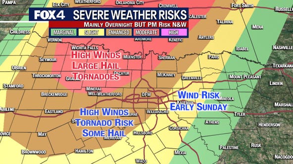 Severe weather expected overnight: Hail, flooding, tornadoes possible