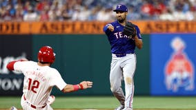 Harper, Sosa, Realmuto homer to lead Phillies past Rangers 11-4 and to best start in team history