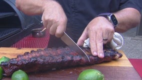 St. Louis style ribs and chayote-green apple slaw recipe