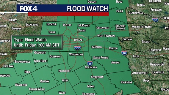Dallas weather: Flash Flood Watch issued; another round of storms expected Thursday
