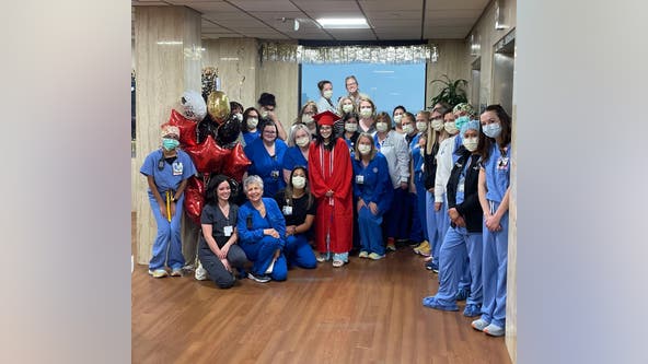 Hospital surprises Denton teen battling leukemia with graduation ceremony