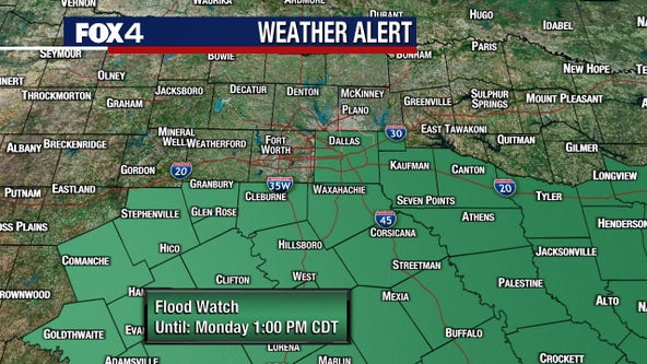 Dallas weather: Rainy Mother's Day, flood watch in effect