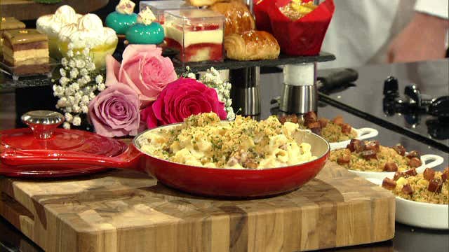 Bacon herb mac and cheese recipe for Mother's Day