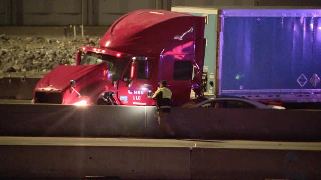 Tractor trailer driver killed after being hit by car on 635 in Dallas