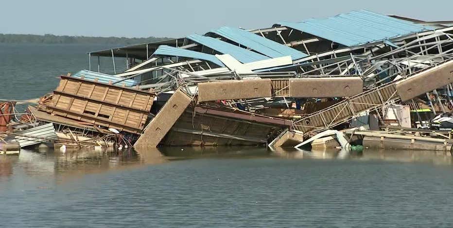 Lake Ray Roberts Tornado: People took shelter inside marina restaurant cooler